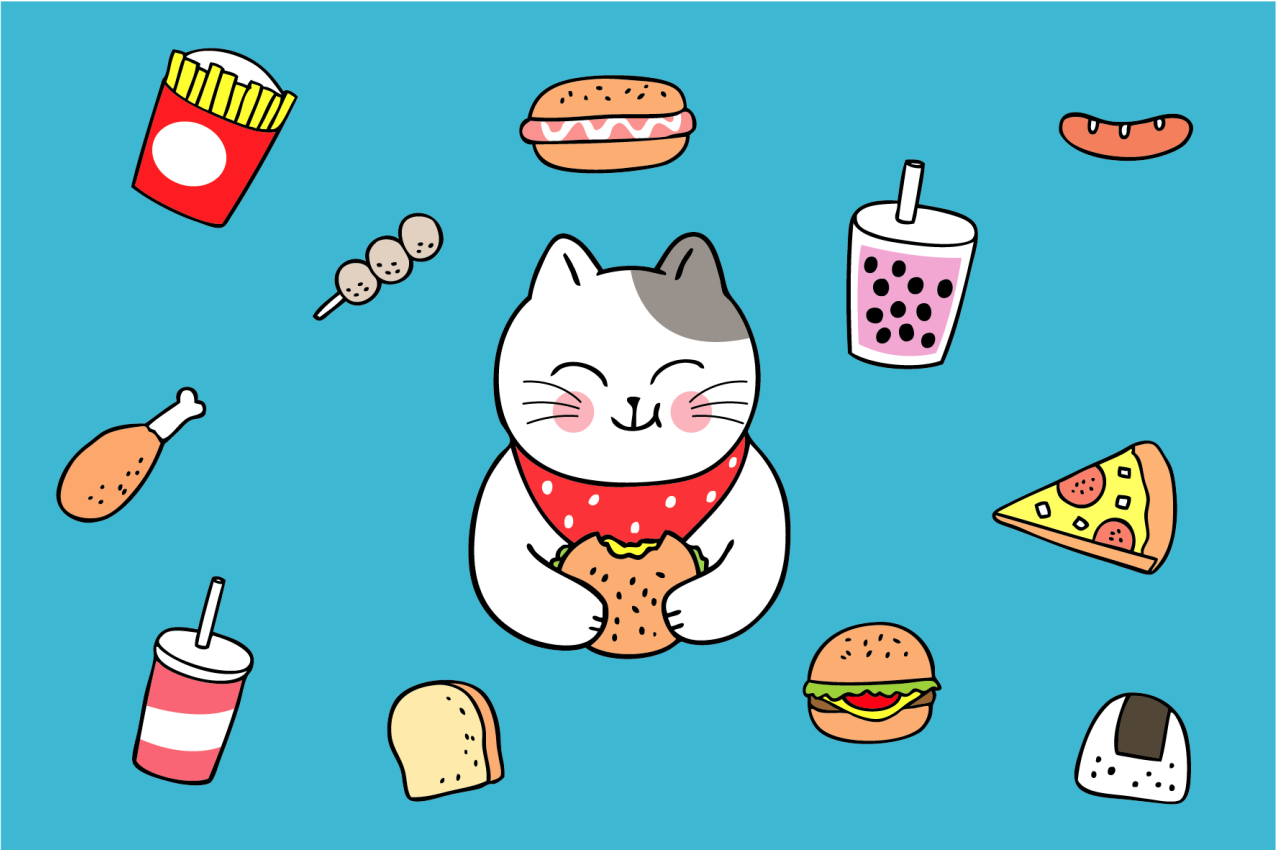 Children placemat cute cat dining delight - TenStickers