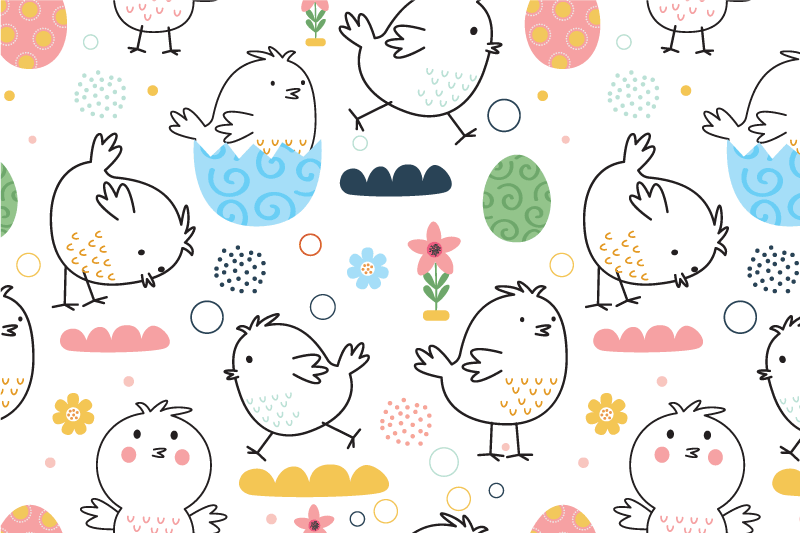 Children placemat with adorable bird designs - TenStickers
