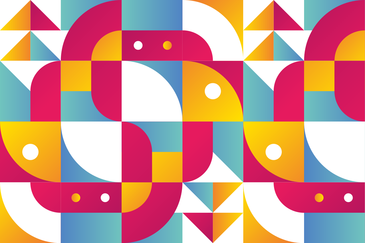 Modern placemat with bold geometric patterns - TenStickers