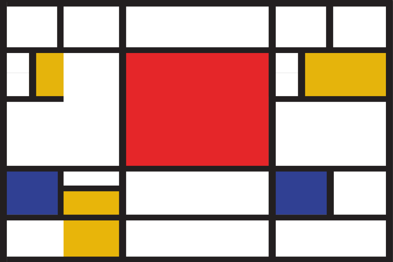 Mondrian geometric art original placemats - TenStickers