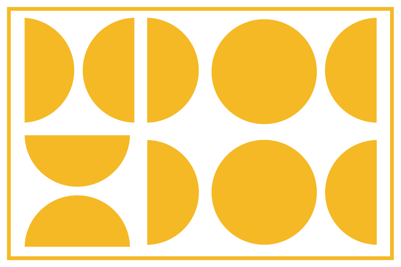 Yellow half circles original placemats - TenStickers