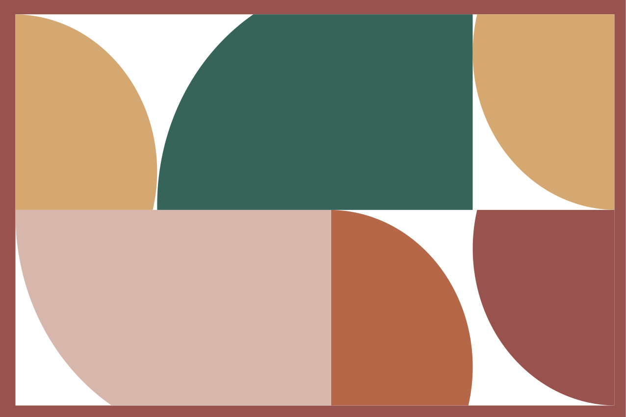 Modern placemat geometric color segments - TenStickers
