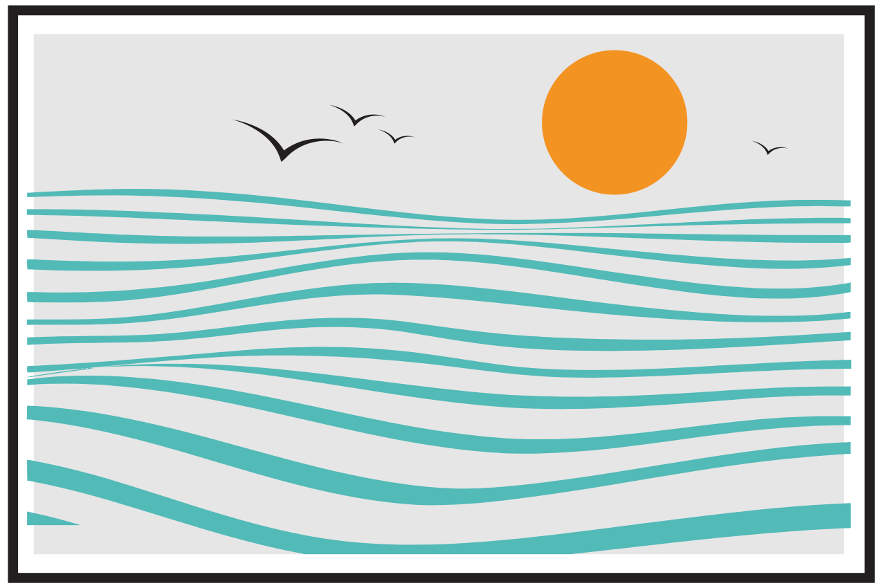 Modern placemat with chic wave pattern - TenStickers