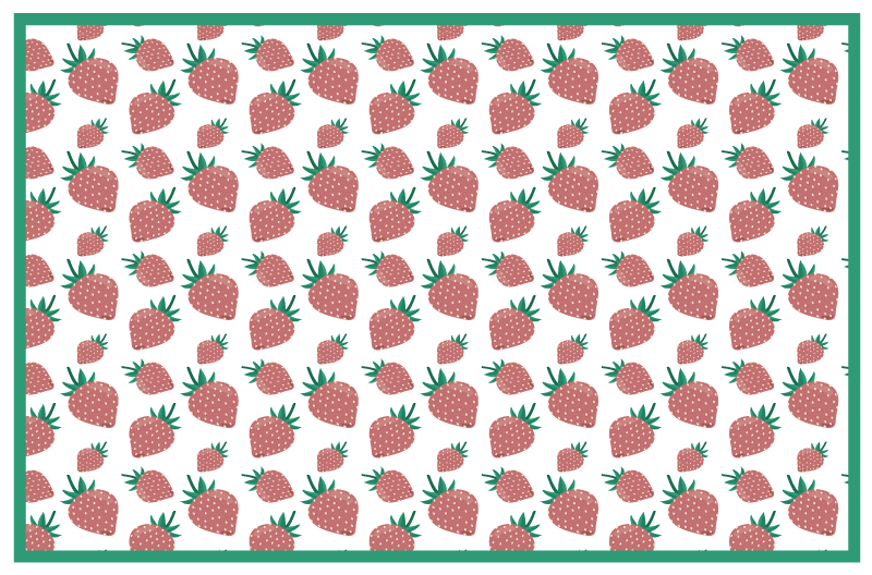 Original placemat strawberry design surface - TenStickers