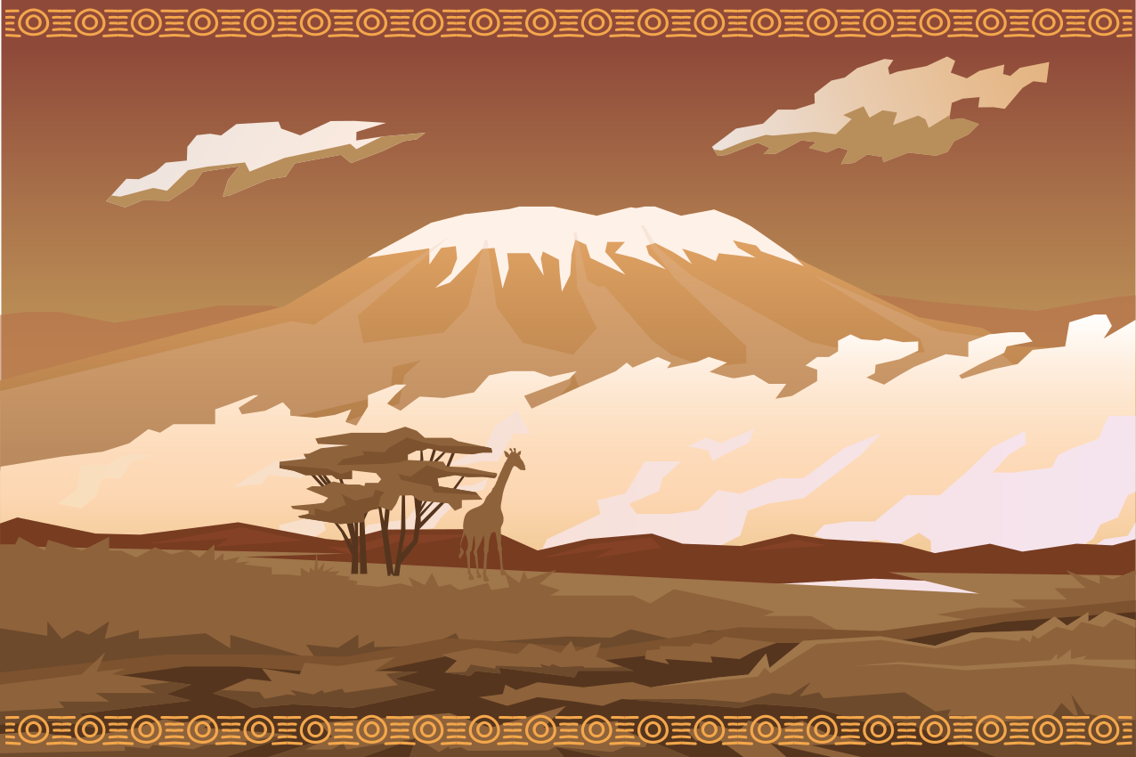 Original placemat majestic mountain landscape - TenStickers