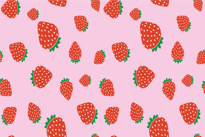 Strawberries pattern original placemats - TenStickers