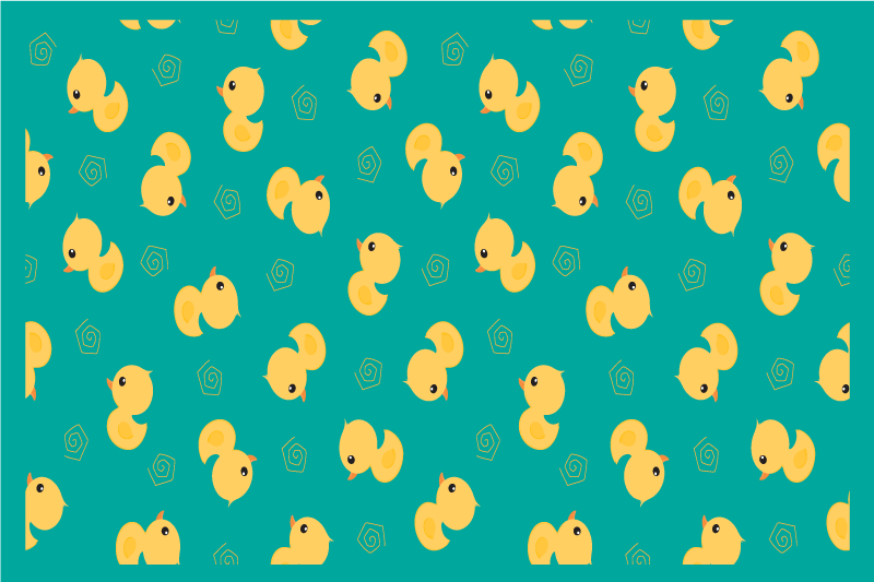 Plastic yellow ducks patterm modern placemats - TenStickers