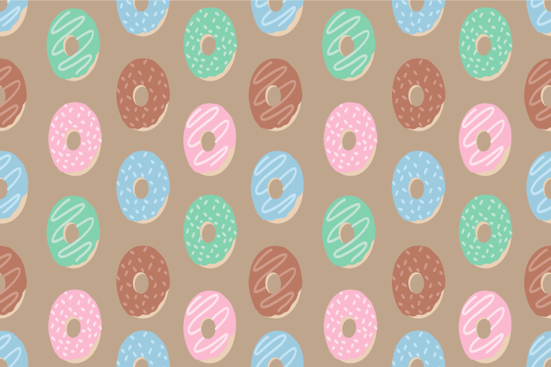 Original placemat with colorful donut design - TenStickers