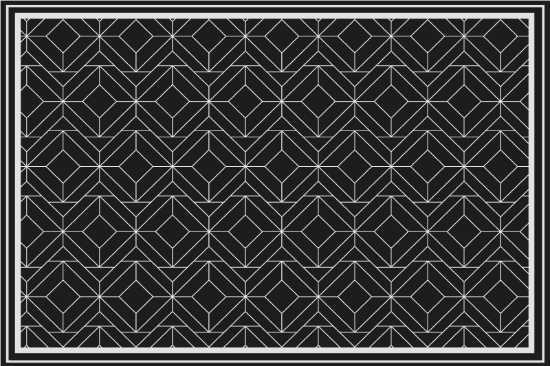 Modern placemat geometric black design - TenStickers