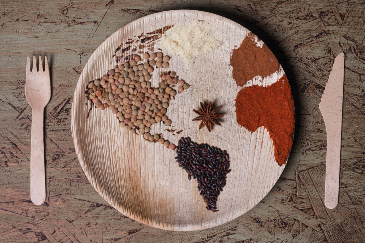 World Map Ingredients original placemat - TenStickers