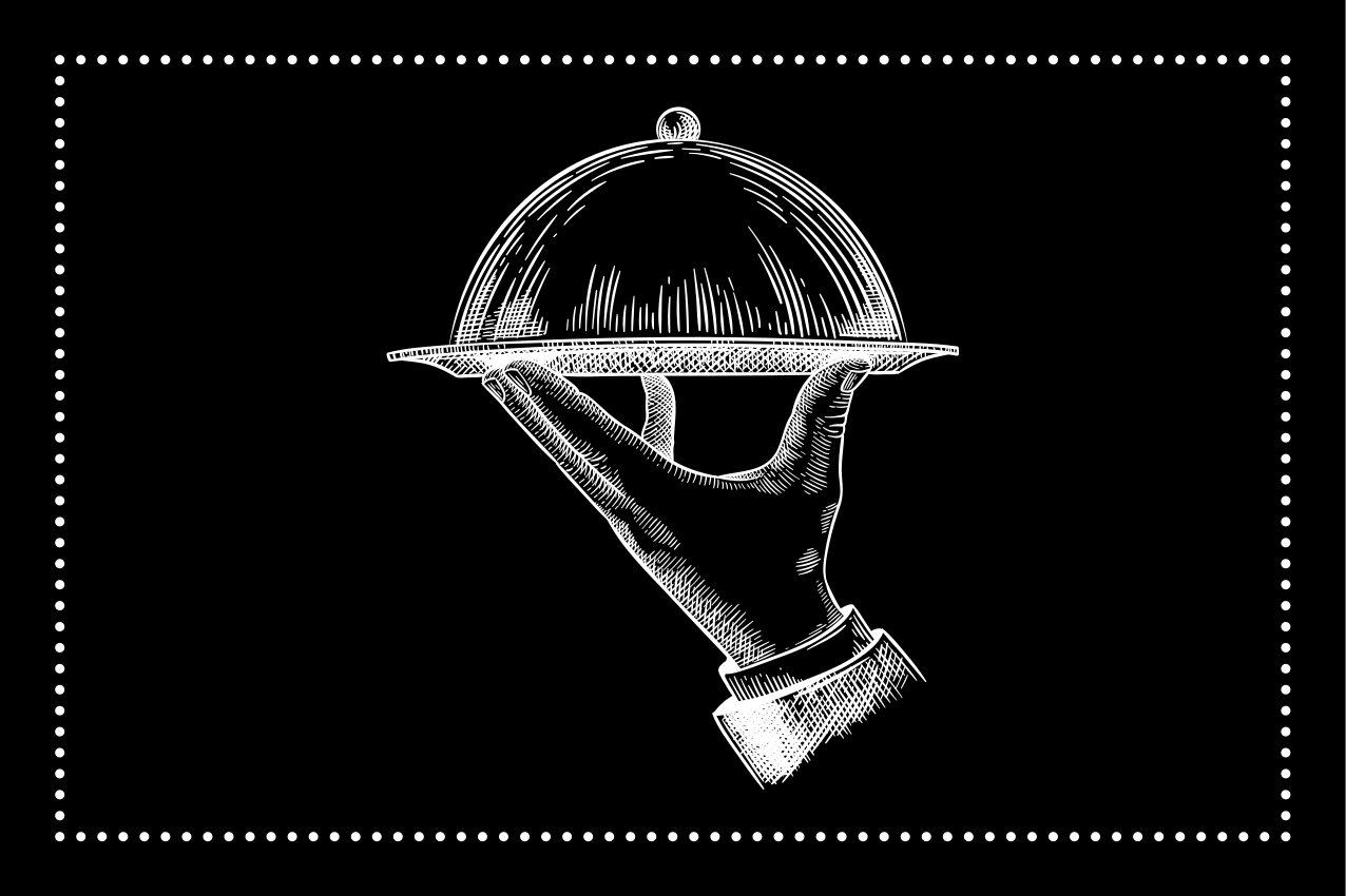 Original placemat elegant serving hand - TenStickers