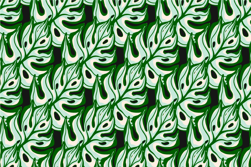 Original placemat lush leaf design - TenStickers