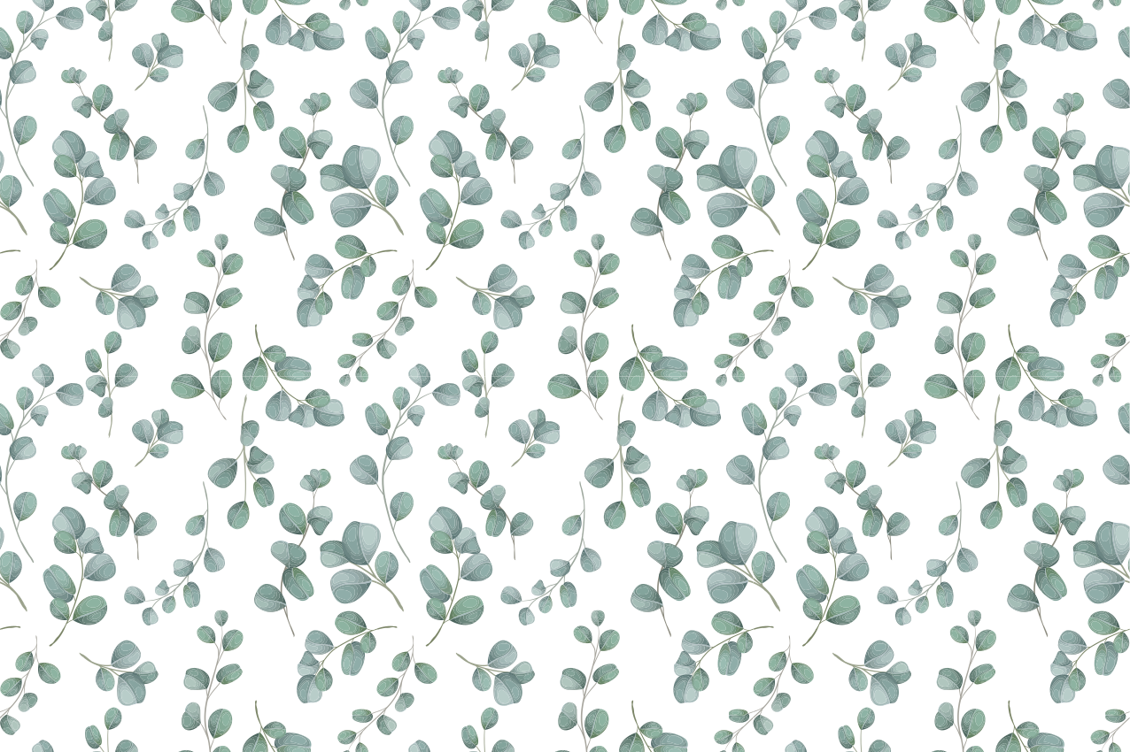 Eucalyptus leaf pattern placemat - TenStickers