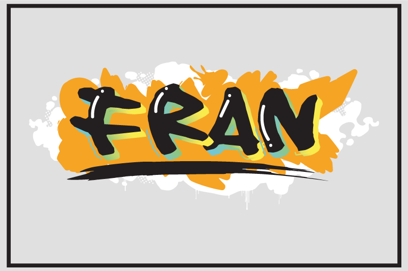 Urban style colorful graffiti placemats - TenStickers