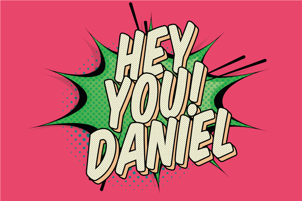 Personalisable placemat hey you! customizable - TenStickers