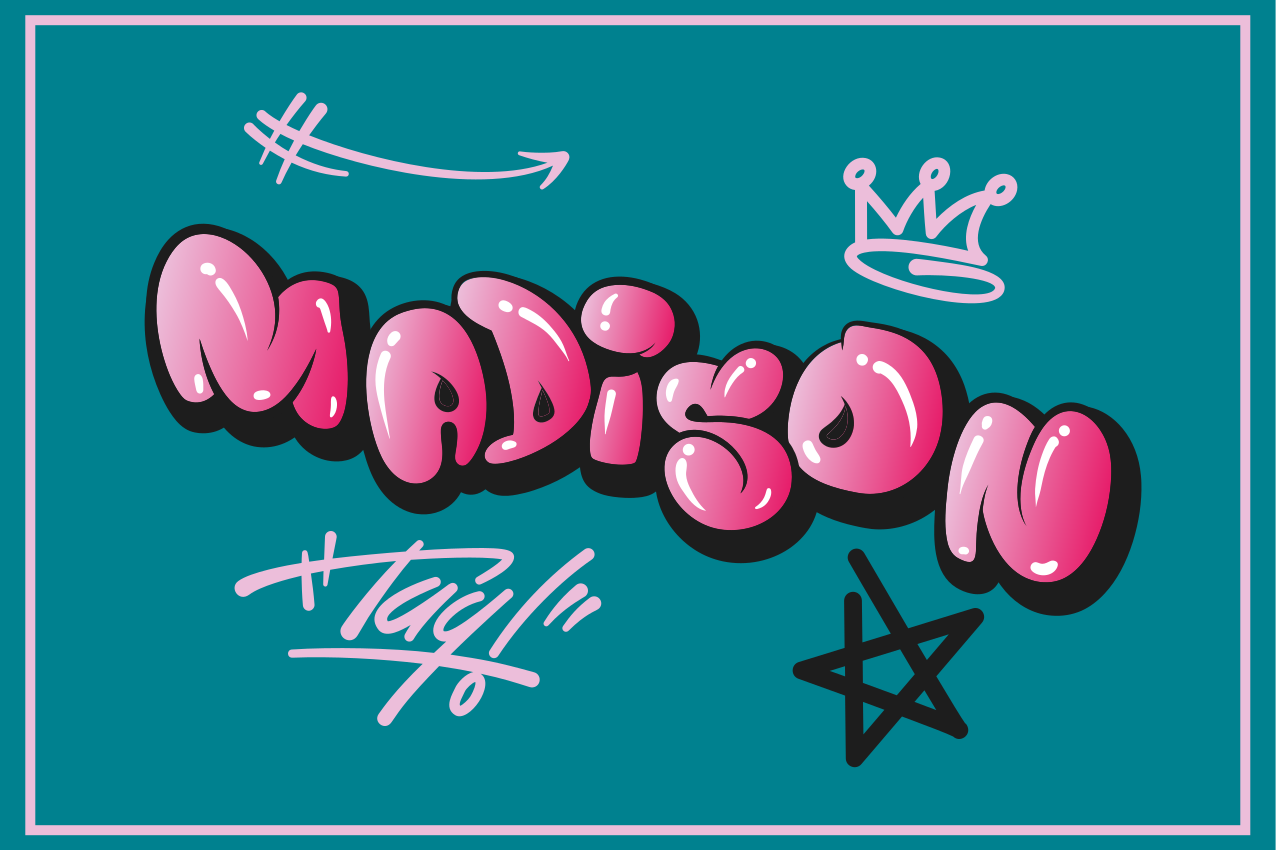 Original placemat personalized name design - TenStickers