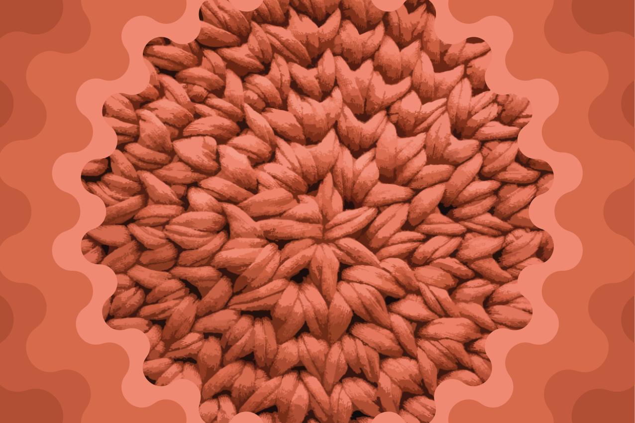 Textured leaf motif placemat - TenStickers