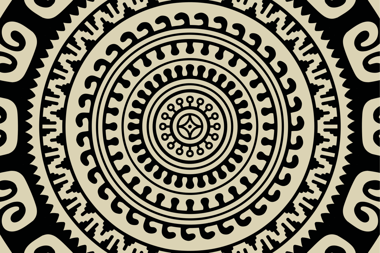 Placemat with circular patterned shapes - TenStickers