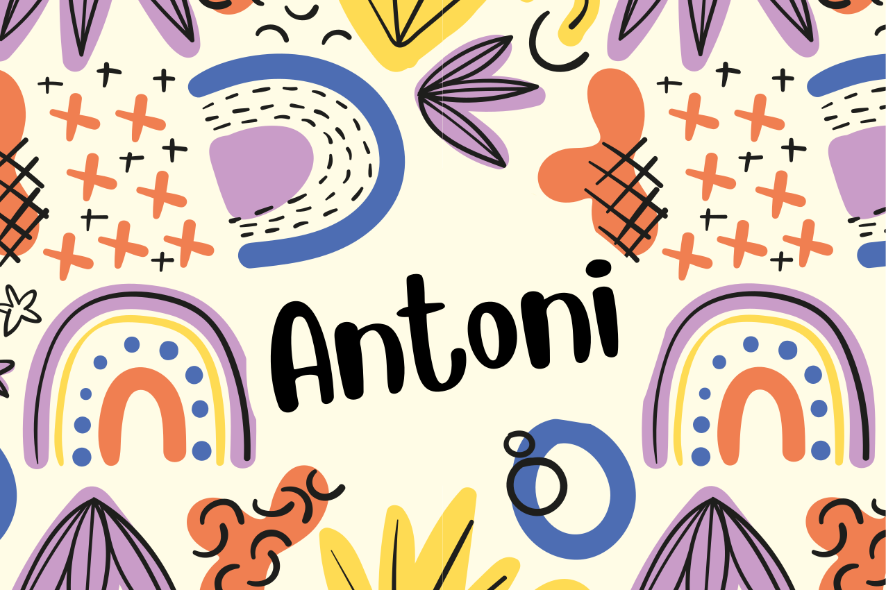 Children placemat with colorful name designs - TenStickers