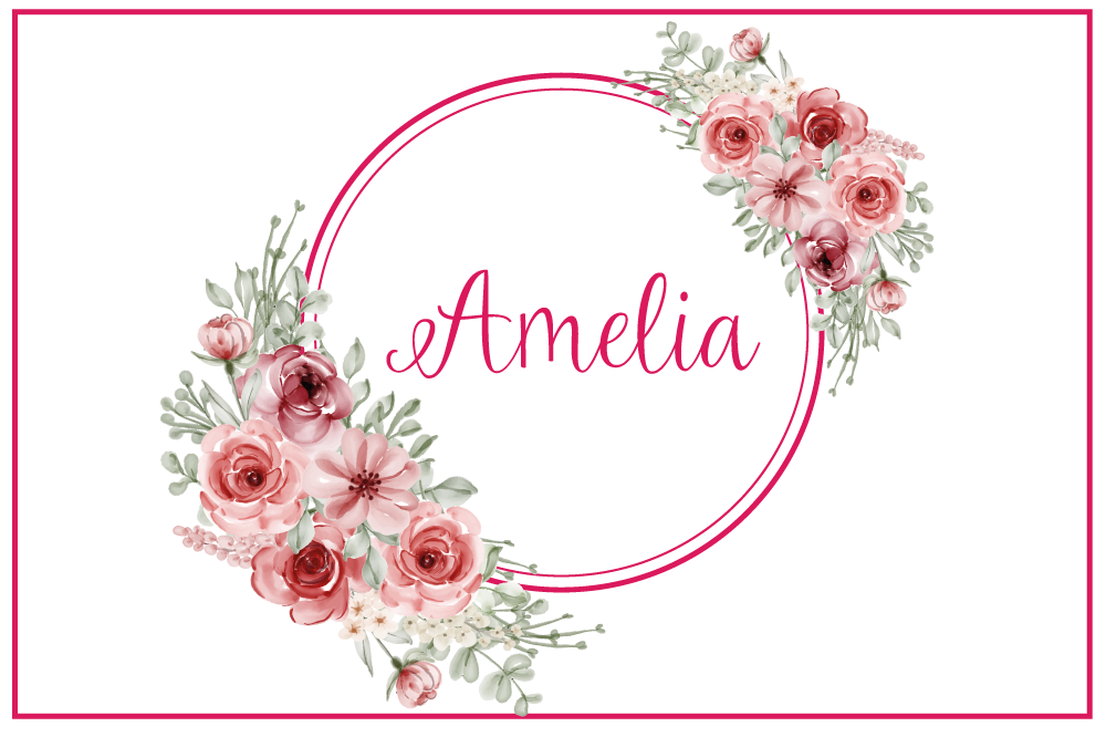 Personalisable placemat botanical custom design - TenStickers