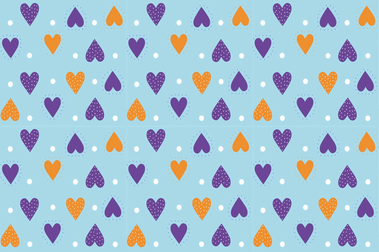 Children placemat colorful heart designs - TenStickers