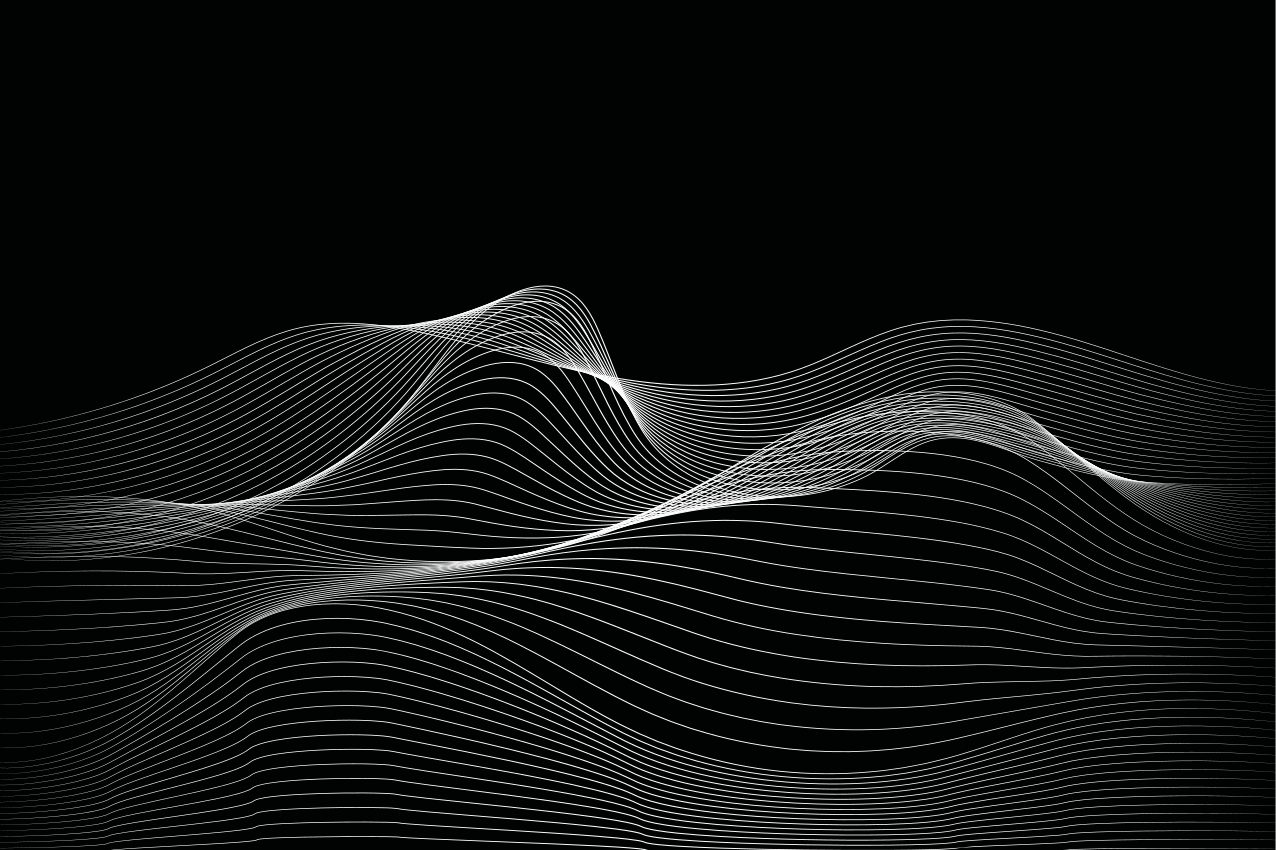 Wavy line patterns placemat - TenStickers