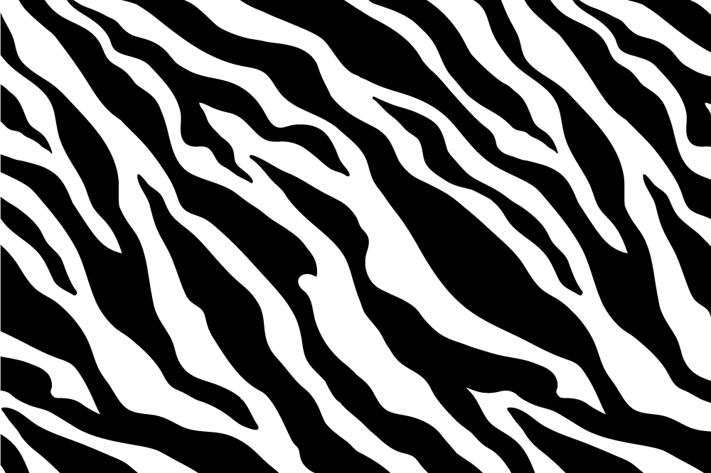 Black and white zebra pattern original placemat - TenStickers