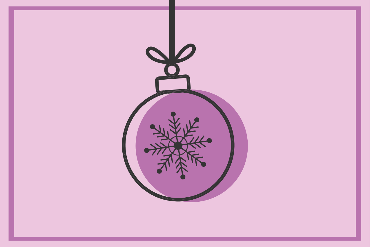 Elegant pink ornament Christmas placemats - TenStickers