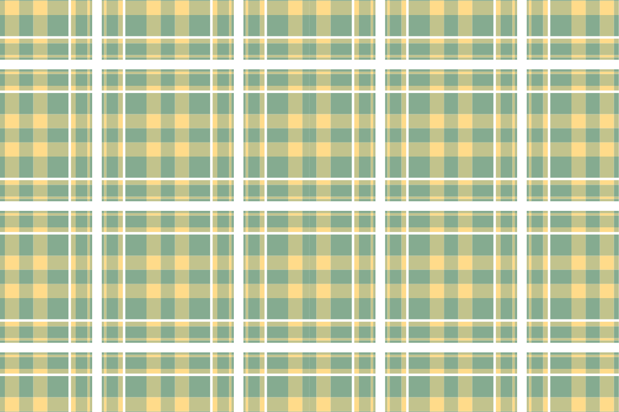 Green gingham pattern elegant placemats - TenStickers