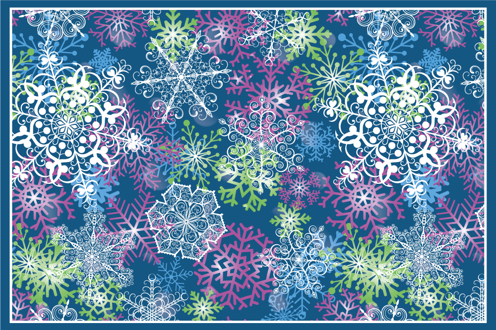 Christmas placemat snowflake pattern winter - TenStickers