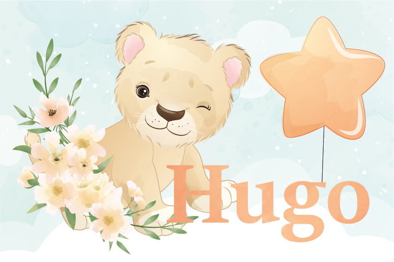 Children placemat with cheerful lion design - TenStickers