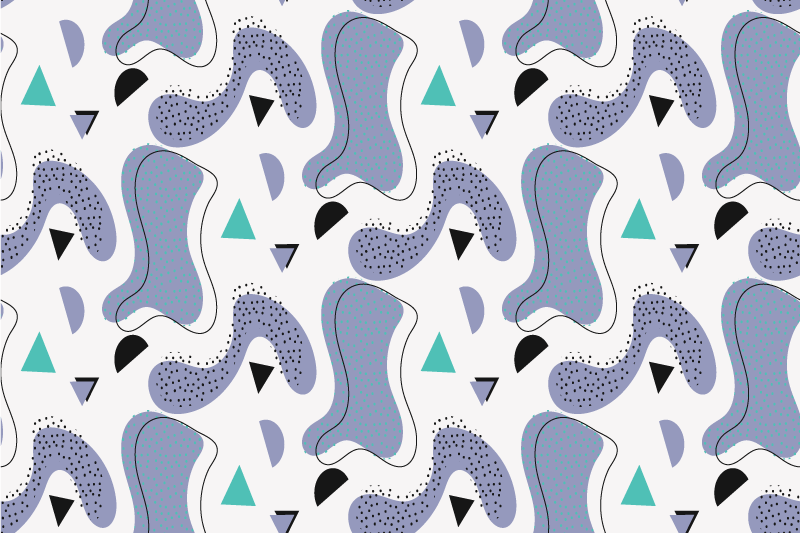 Modern placemat abstract organic forms - TenStickers