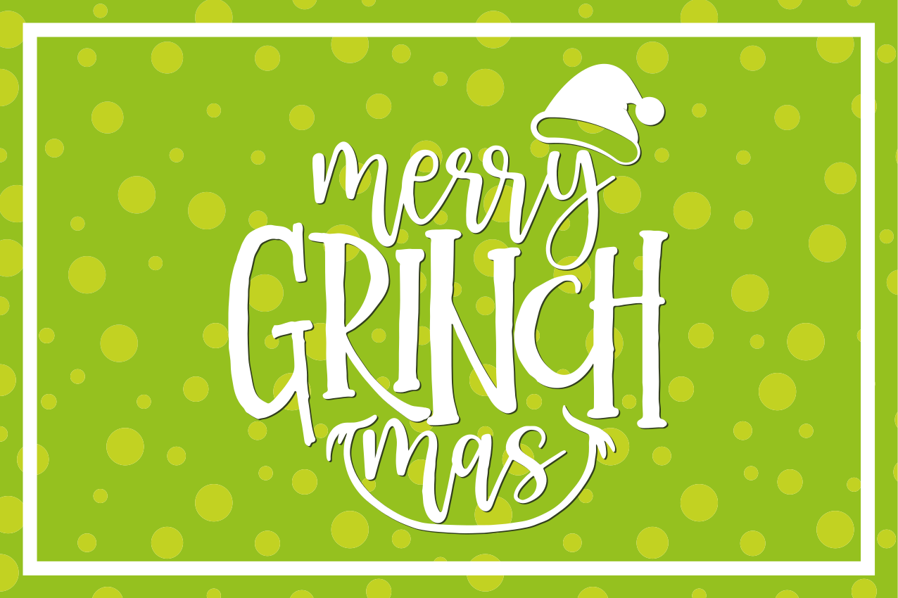 Christmas placemat merry grinch mas design - TenStickers