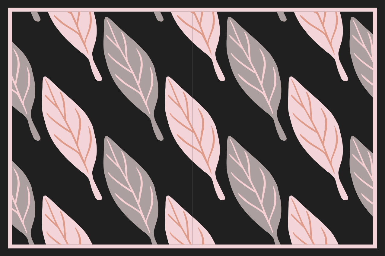 Leaf pattern aesthetics placemat - TenStickers