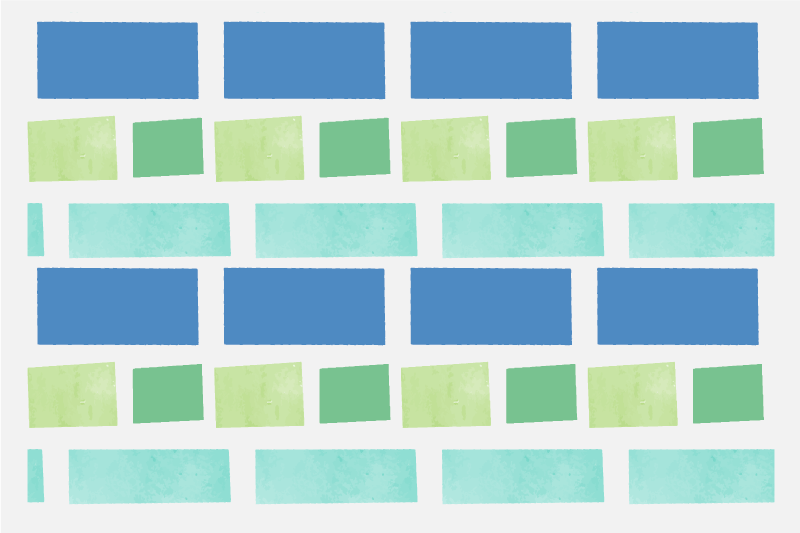 Modern placemat colorful rectangles design - TenStickers