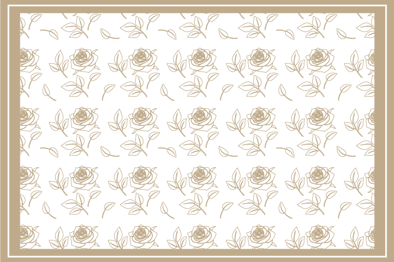 Original placemat with floral pattern border - TenStickers