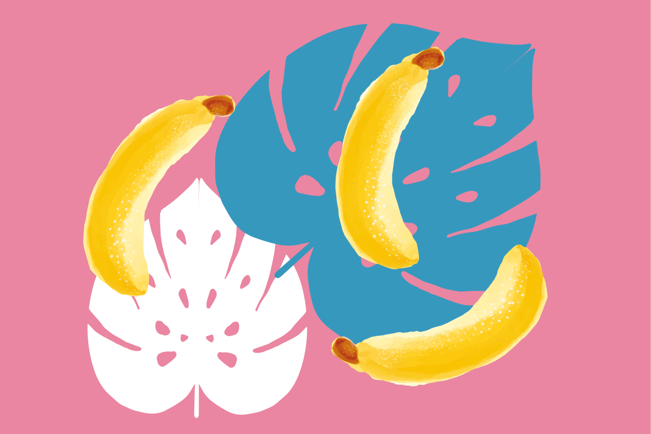 Children placemat with tropical banana design - TenStickers