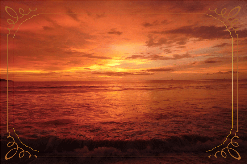 Modern placemat twilight sea vista - TenStickers