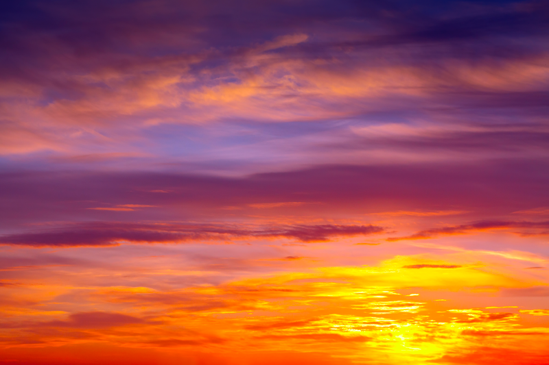 Modern placemat sunset horizon view - TenStickers