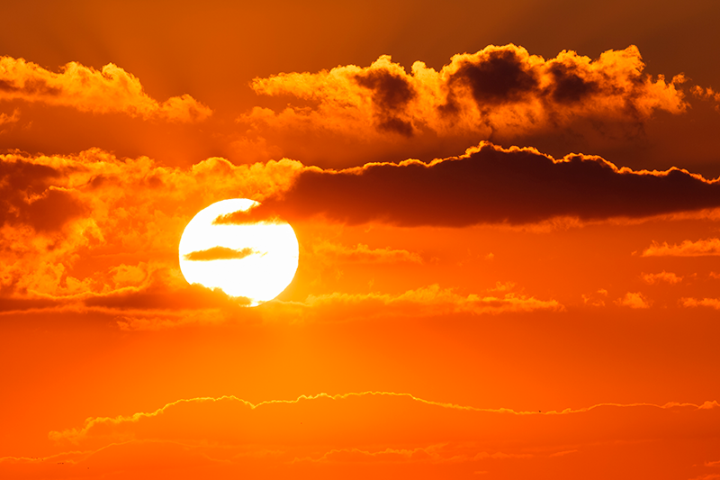 Modern placemat sunset sky view - TenStickers