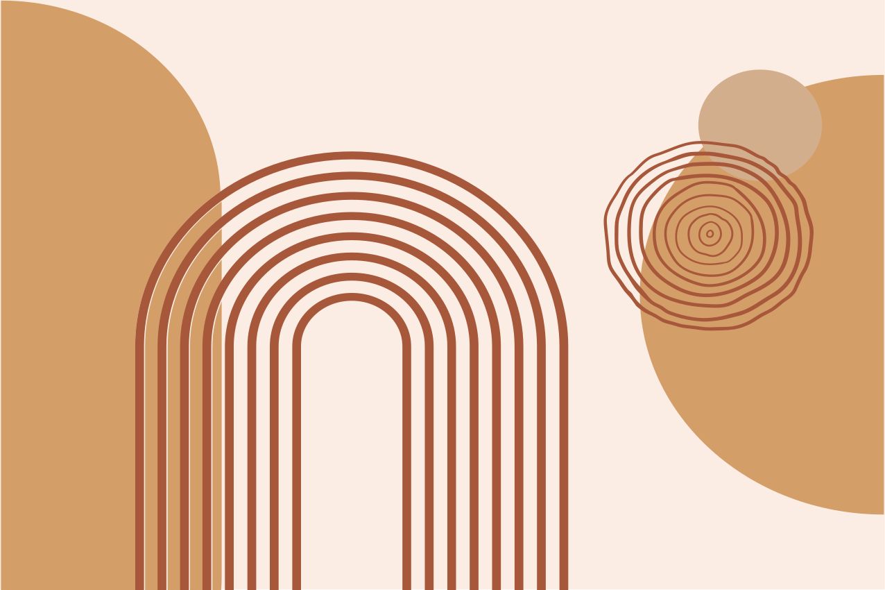 Modern placemat with layered curved designs - TenStickers