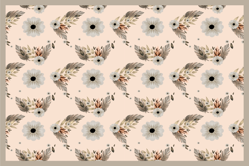 Original placemat floral leaf inspiration - TenStickers