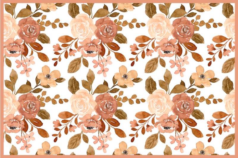 Original placemat floral patterned table setting - TenStickers