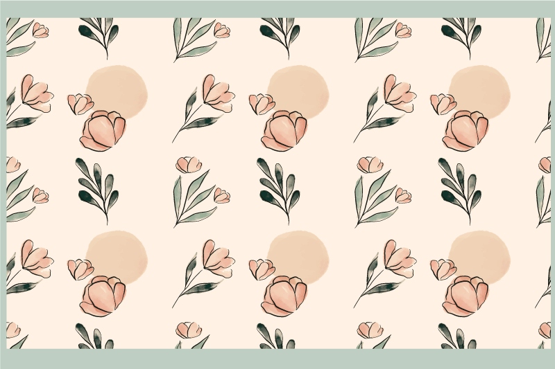Original placemat floral design accent - TenStickers