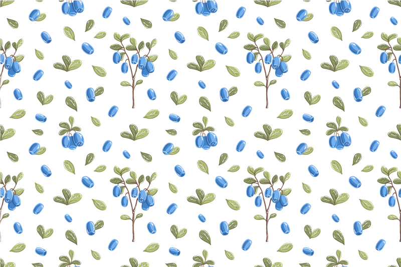 Botanical blue pattern placemat - TenStickers