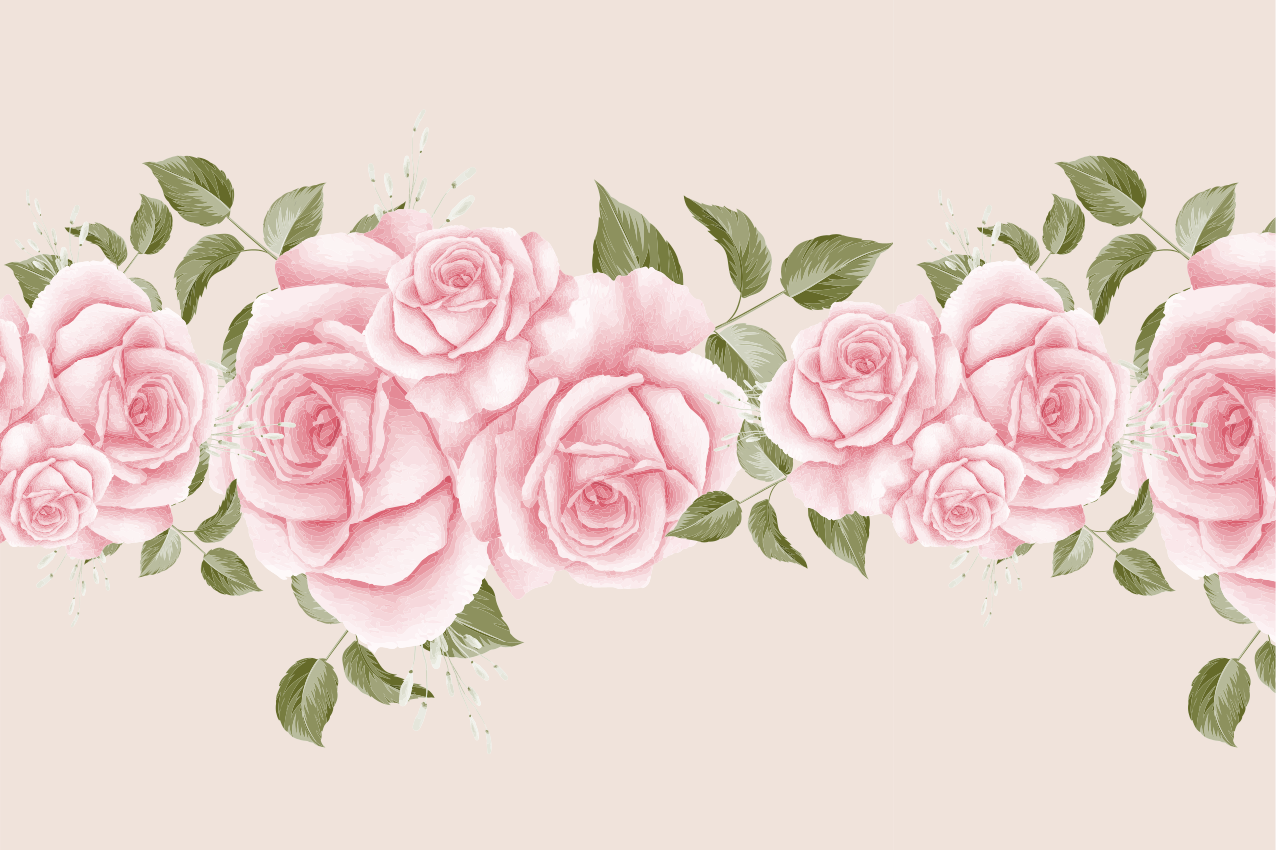 Original placemat elegant rose design - TenStickers