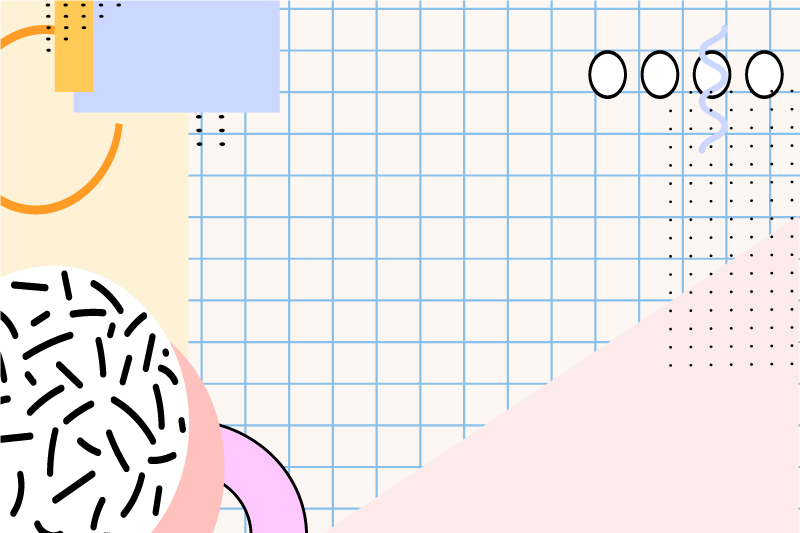 80s' abstract squares with color  placemats - TenStickers