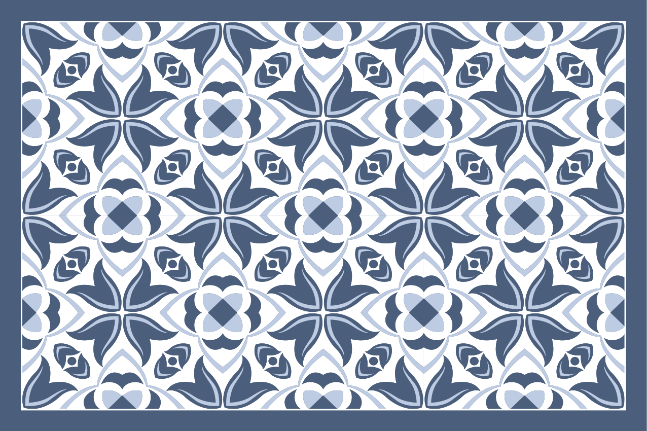 Hampton Style flower bouquet modern placemats - TenStickers