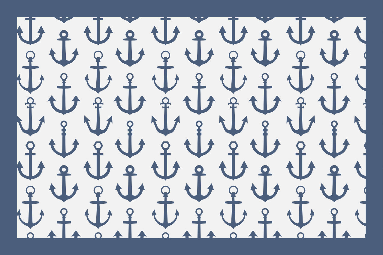 Original placemat with anchor patterned surface - TenStickers