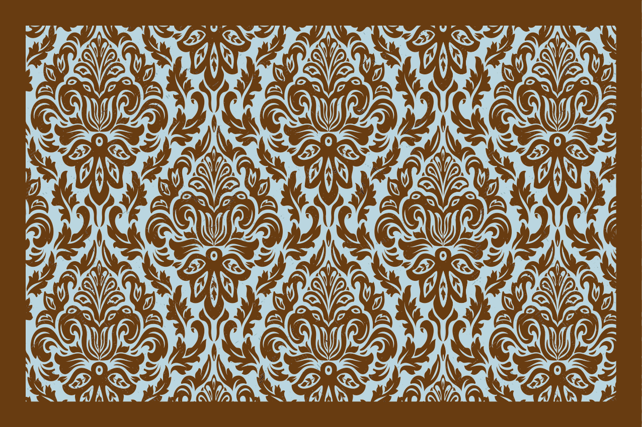 Placemat with intricate floral design - TenStickers